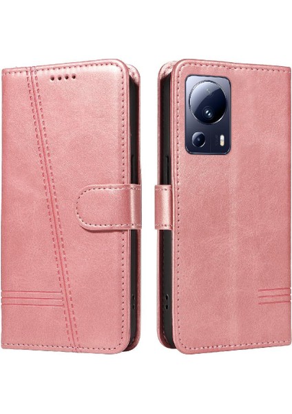 Xiaomi 13 Lite Cüzdan Telefon Kılıfı Için Filp Durumda Ayrılabilir Siyah Bilezik (Yurt Dışından)