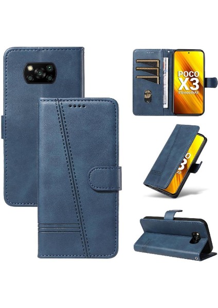 Xiaomi Poco X3 Nfc Için Kredi Kartı Yuvası ile Ayrılabilir Siyah Pu (Yurt Dışından)
