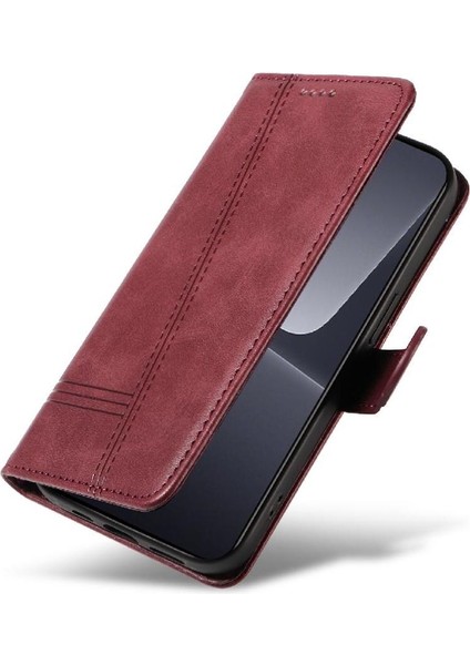 Xiaomi 13 Için Filp Durumda Ayrılabilir Siyah Bilezik Preslenmiş Pu Deri Telefon (Yurt Dışından) modelleri