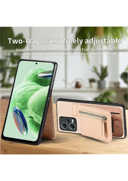 Xiaomi Redmi Için Not 12 5g Standı Crad Yuvası Manyetik Araç Montaj Fermuar (Yurt Dışından)