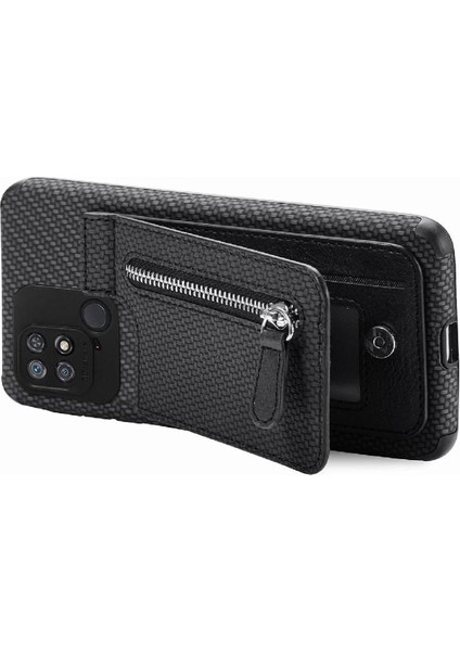Xiaomi Redmi 10C Cüzdan Manyetik Araç Montaj Crad Yuvası Fermuar Standı (Yurt Dışından) modelleri