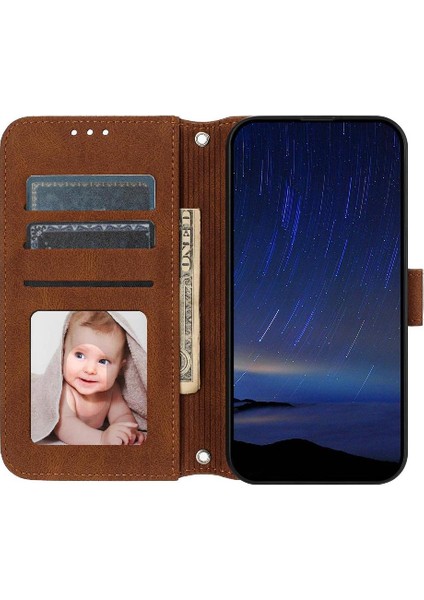 Onur 200 Pro Kickstand Darbeye Koruyucu Pu Deri Için Flip Case (Yurt Dışından)