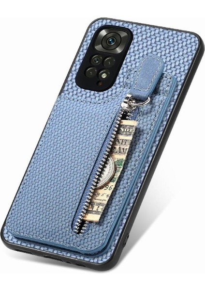 Xiaomi Redmi Not 11 Için Kılıf 4g Crad Yuvası Standı Cüzdan Fermuar Manyetik (Yurt Dışından)