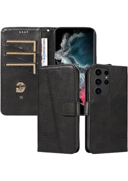 Samsung Galaxy S22 Ultra Için Kredi Kartı Yuvası ile Ayrılabilir Pu Durumda (Yurt Dışından) modelleri