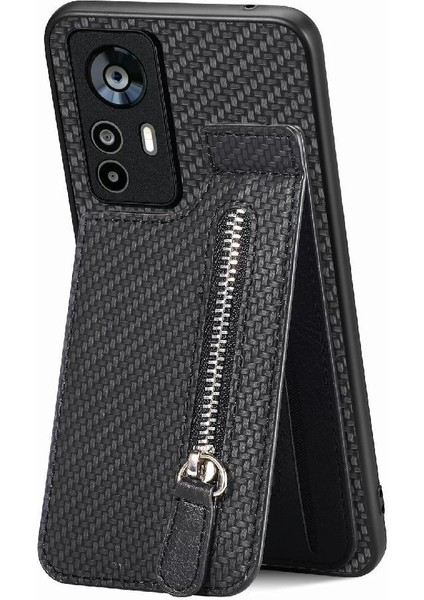 Xiaomi 12T Fermuar Crad Yuvası Manyetik Araç Montaj Cüzdan Standı (Yurt Dışından)
