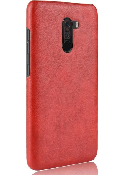 Retro Kılıf Için Xiaomi Pocophone F1 Retro Anti Scratch Lychee Desen Kapak (Yurt Dışından)