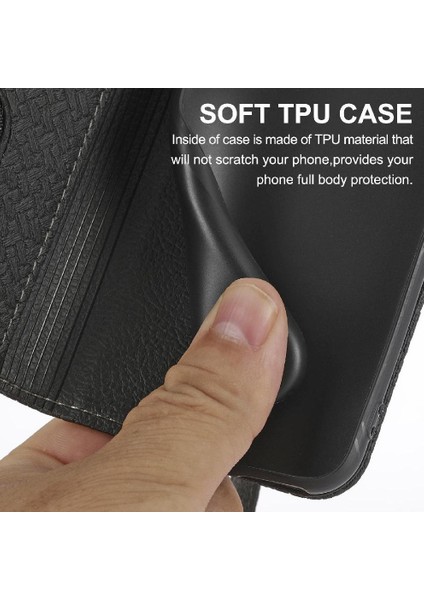 IPhone 16 Için Kılıf Pro Pu Deri Kapak Kredi Kartı Tutucu Flip Folio Kitap (Yurt Dışından)