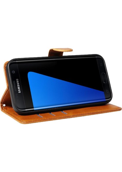Kredi Kartı Yuvası Cüzdan Telefon Pu ile Samsung Galaxy S7 Kenar Için Filp Durumda (Yurt Dışından)