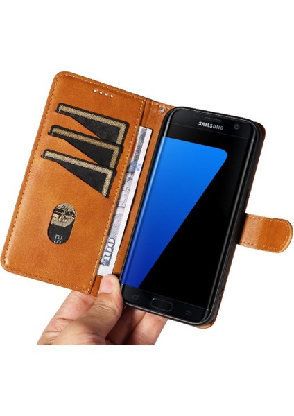 Kredi Kartı Yuvası Cüzdan Telefon Pu ile Samsung Galaxy S7 Kenar Için Filp Durumda (Yurt Dışından)