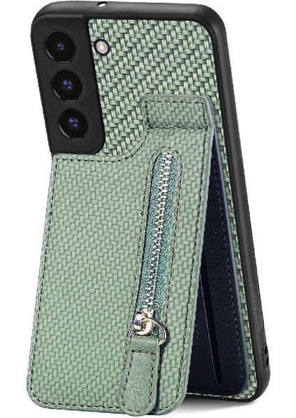 Samsung Galaxy S22 Cüzdan Fermuar Standı Manyetik Araç Montaj Crad (Yurt Dışından)
