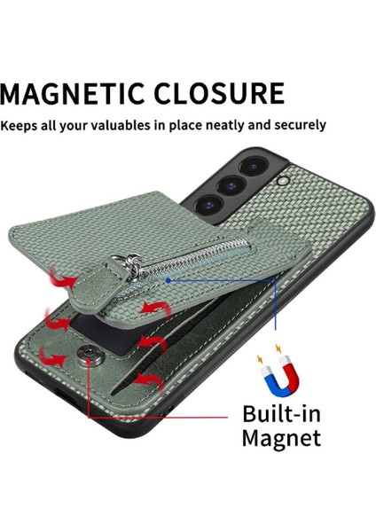 Samsung Galaxy S22 Cüzdan Fermuar Standı Manyetik Araç Montaj Crad (Yurt Dışından) indirimleri
