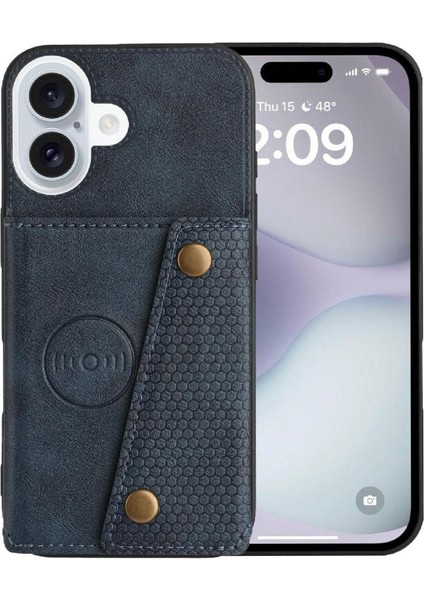 IPhone 16 Için Cüzdan Kılıf Cüzdan Kılıf Darbeye Koruyucu Kickstand Kart (Yurt Dışından) modelleri