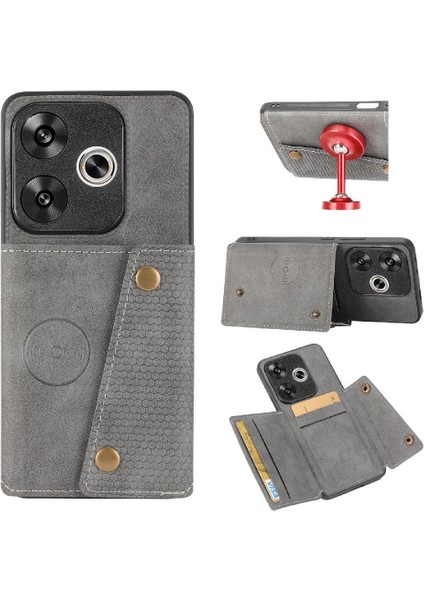 Cüzdan Durumda Xiaomi Poco F6 Cüzdan Durumda Buit Demir Kart Tutucu (Yurt Dışından)