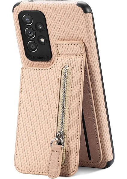 Samsung Galaxy A52 5g Fermuar Cüzdan Standı Crad Yuvası Manyetik Araba (Yurt Dışından)