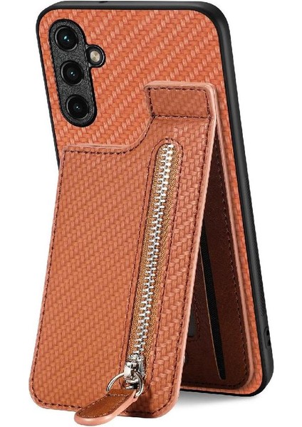 Samsung Galaxy A14 5g Fermuar Manyetik Araç Montaj Cüzdan Crad Yuvası (Yurt Dışından)