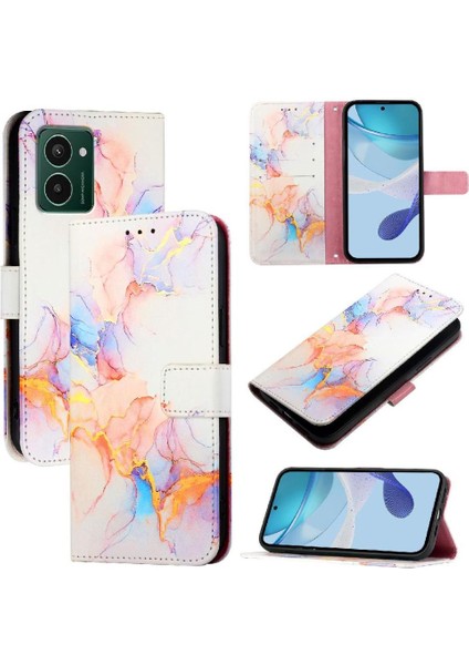 Nokıa Hmd Darbe Pro Pu Deri Kickstand Mermer Desen Cüzdan (Yurt Dışından)