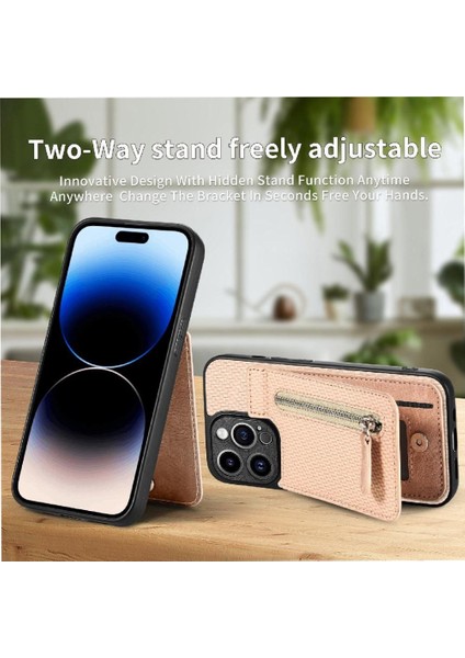 IPhone 14 Için Kılıf Pro Standı Manyetik Araç Montaj Fermuar Crad Yuvası Cüzdan (Yurt Dışından) indirimleri
