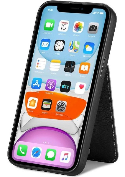 IPhone X/xs Fermuar Crad Yuvası Cüzdan Manyetik Araç Montaj Standı (Yurt Dışından)