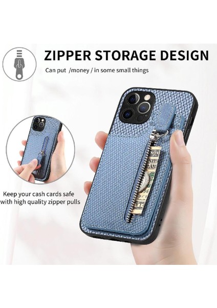 IPhone 12 Için Kılıf Pro Max Standı Manyetik Araç Montaj Fermuar Cüzdan Crad Yuvası (Yurt Dışından) fiyatları
