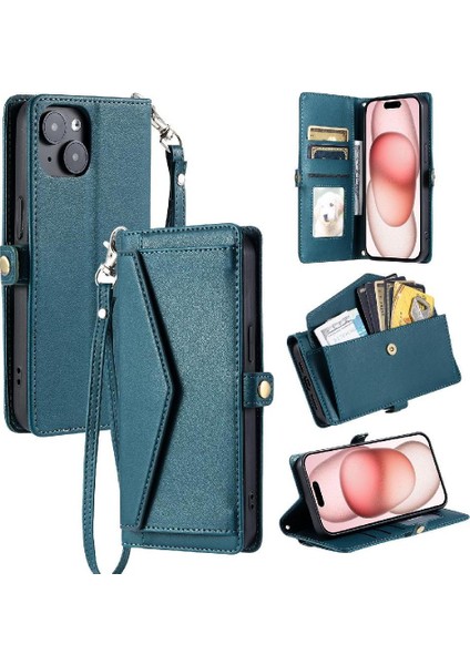 Kadınlar Için Cüzdan Crossbody Durumda IPhone 14 Cüzdan Durumda Fermuar Faturaları (Yurt Dışından) indirimleri