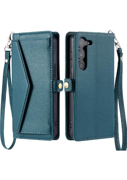 Samsung Galaxy S22 Fermuar Faturaları Yuvası Cüzdan Durumda Cüzdan Crossbody Durumda (Yurt Dışından) indirimleri