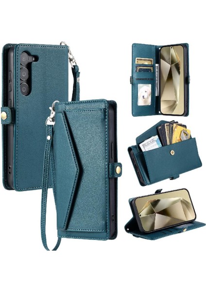 Samsung Galaxy S22 Artı Kart Tutucu Fermuar Faturaları Için Cüzdan Crossbody Durumda (Yurt Dışından)