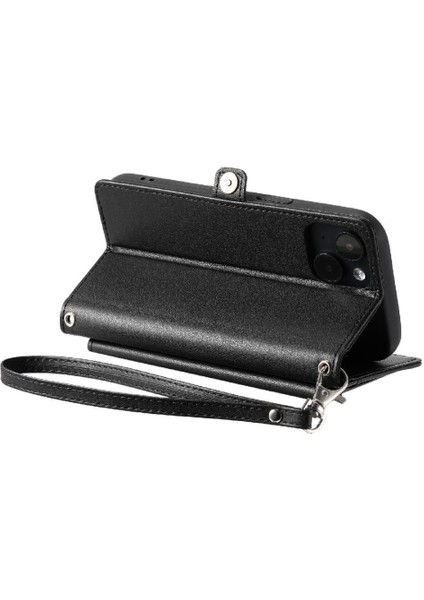 Kadınlar Için Cüzdan Crossbody Durumda IPhone 14 Cüzdan Durumda Fermuar Faturaları (Yurt Dışından)