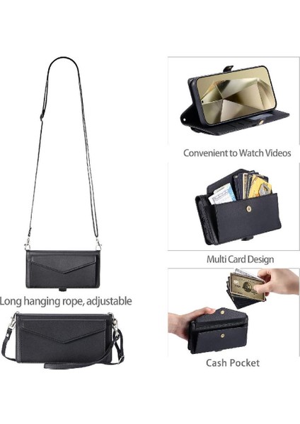 Cüzdan Crossbody Kılıf Samsung Galaxy S23 Artı Cüzdan Kılıf Kadınlar Için (Yurt Dışından)