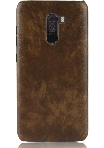 Retro Kılıf Için Xiaomi Pocophone F1 Retro Anti Scratch Lychee Desen Kapak (Yurt Dışından)