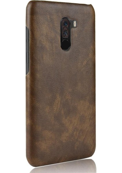 Retro Kılıf Için Xiaomi Pocophone F1 Retro Anti Scratch Lychee Desen Kapak (Yurt Dışından)