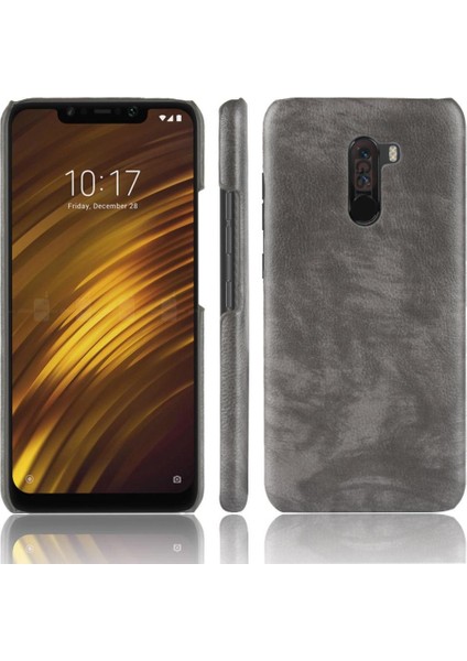 Retro Kılıf Için Xiaomi Pocophone F1 Retro Anti Scratch Lychee Desen Kapak (Yurt Dışından)