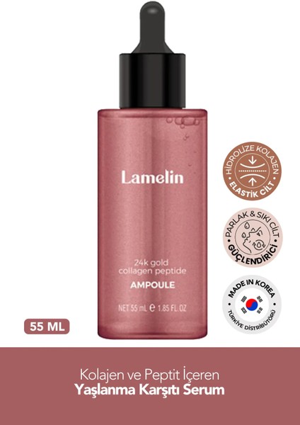 Altın, Kolajen ve Peptit Kompleksi Içeren Serum Lamelin 24K Gold Ampoule