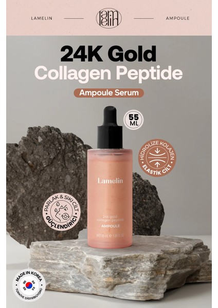 Altın, Kolajen ve Peptit Kompleksi Içeren Serum Lamelin 24K Gold Ampoule