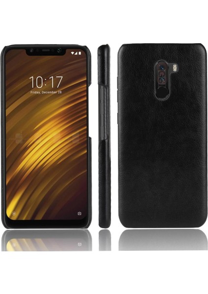 Retro Kılıf Için Xiaomi Pocophone F1 Retro Anti Scratch Lychee Desen Kapak (Yurt Dışından)
