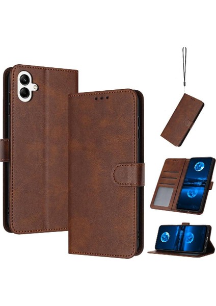 Toka Kickstand ile Samsung Galaxy A04E Pu Deri Için Flip Case (Yurt Dışından)