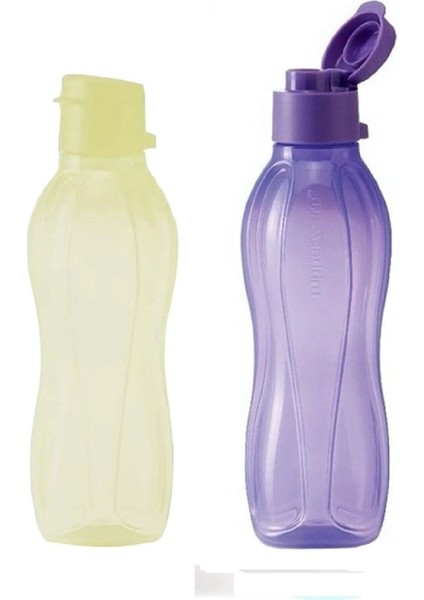 Eco Şişe Suluk 500 ml Açık Sarı & Lila 2 Li