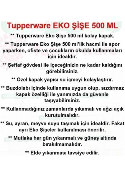 Eco Şişe Suluk 500 ml Açık Sarı & Lila 2 Li fırsatları