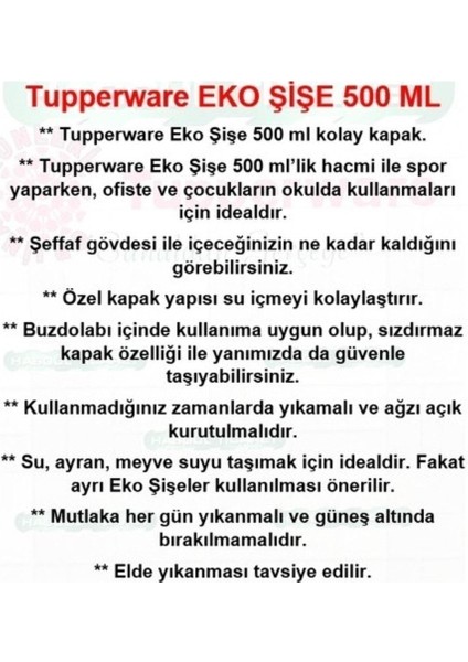 Eco Şişe Suluk 500 ml 2 Li modelleri