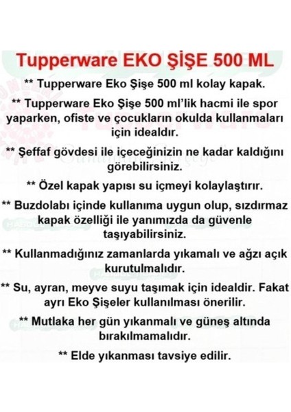 Eco Suluk 500 ml 2 Li Sızdırmaz Tasarım ile Spor ve Ofis Kullanımına Uygun modelleri