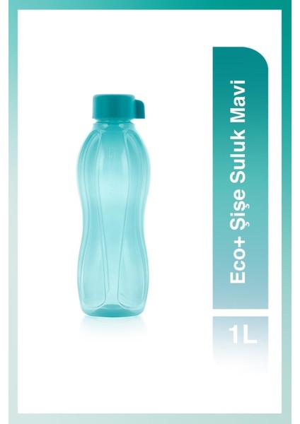 Eco+ Şişe Suluk 1 L Mavi Ergonomik Tasarım BPA İçermez Taşınabilir