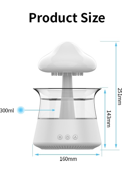 YUEKEDA-CH06 300ML Uzaktan Kumandasız Yağmur Nemlendirici (Yurt Dışından) fiyatları