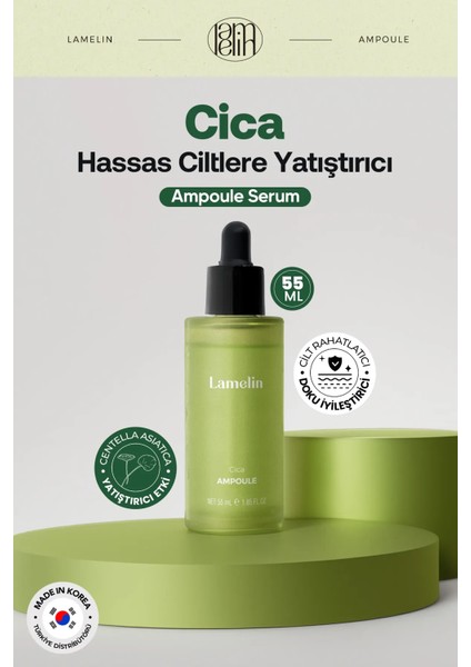 Centella Asiatica Içeren Yatıştırıcı ve Onarıcı Bakım Serumu Lamelin Cica Ampoule