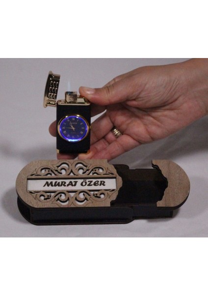 Çakmak Kişiye Özel Isim Yazılı ve Mdf Tasarım Kutulu NO:165