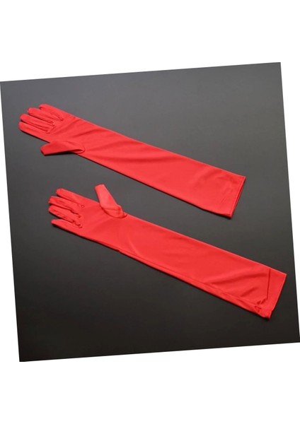 Kırmızı Saten Abiye Eldiveni fiyatları