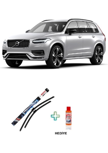 Volvo XC90 Silecek Takımı (2015-2021) Bosch Aerotwin Serisi Silecek Takımı + Cam Şampuanı Hediyeli