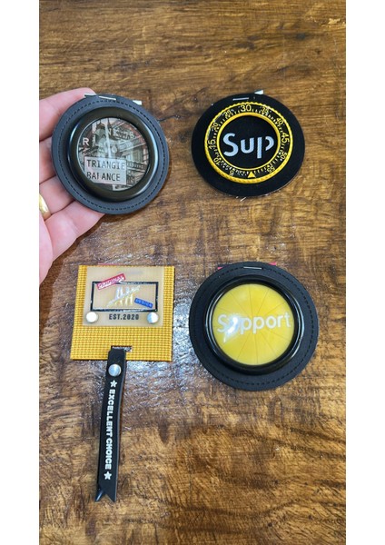 4 Adet Çelik Arma Seti Dikiş Giyim Aksesuarı 6x6 cm