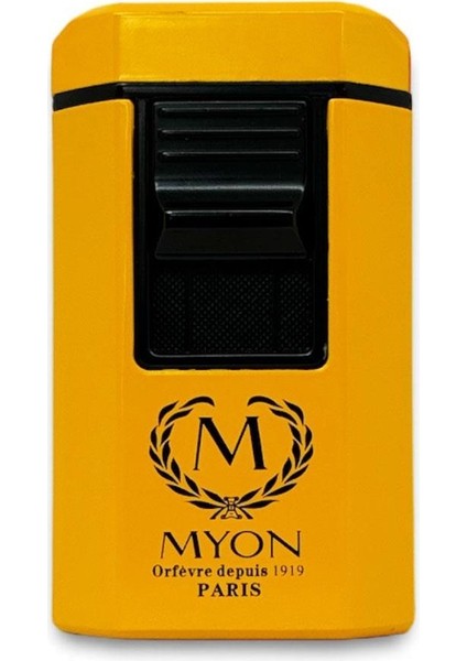 Myon Pyramid 4 Pürmüz Alev Kesicili Sehpa Puro Çakmağı Sarı