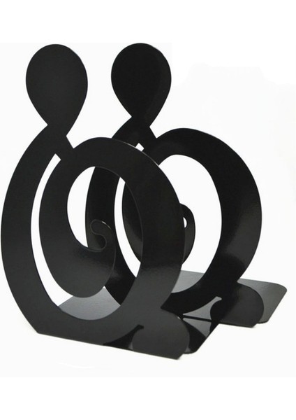 2 Adet Metal Kitap Standı - Siyah (Yurt Dışından)