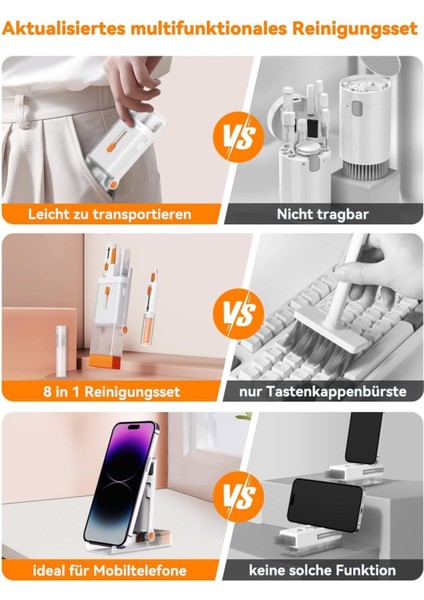 Çok Fonksiyonlu Telefon Standı Telefon/airpod/kulaklık/pc/klavye/watch Temizleme Aracı Temizlik Kiti