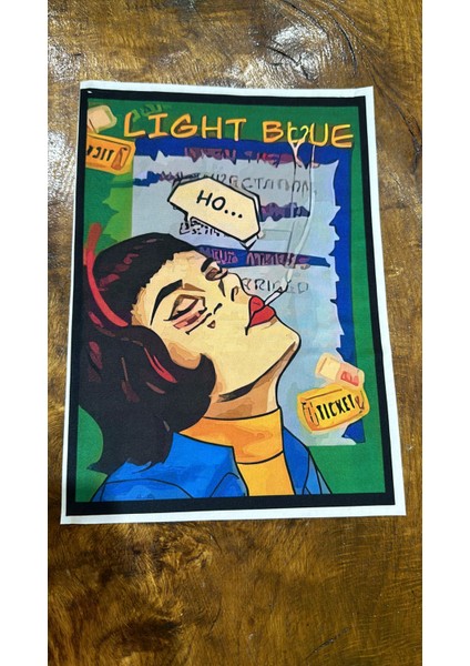 Light Blue Yazılı Kız Görselli Arma Dikiş Giyim Aplikee 26X19 cm fiyatları
